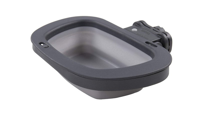 Dexas Popware for Pets Collapsible Kennel Bowl, PW275432429, Light Gray, Regtangular - Image 1